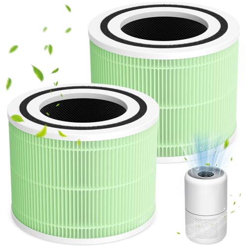 2 Stück Ersatzfilter für LEVOIT Core 300 / Core 300S Luftreiniger, 3-in-1 HEPA-Filter & Hocheffizienter Aktivkohlefilter & Vorfilter, Ersatz Core 300-RF Filter,für Allergiker Raucher von Yoneenair
