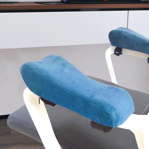 2 Stück Bürostuhl-Armlehnen-Pads – Memory-Schaum, ergonomische Armlehnen-Kissen, weiche Ellenbogen-Handgelenkstütze für Gaming-Schreibtisch, Bürostühle, Rollstuhl, Unterarm, Druckentlastung (blau) von YongXinMY