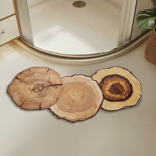 YongXinMY Diatom Duschmatte, gebogene Duschmatte, rustikale Holzmaserung, Badezimmerteppich, weich, saugfähig, schnell trocknend, rutschfest, waschbar, Matte für Badewanne, Eckdusche, Zuhause, Hotel YongXinMY Diatom Duschmatte, gebogene Duschmatte, rustikale Holzmaserung, Badezimmerteppich, weich, saugfähig, schnell trocknend, rutschfest, waschbar, Matte für Badewanne, Eckdusche, Zuhause, Hotel von YongXinMY