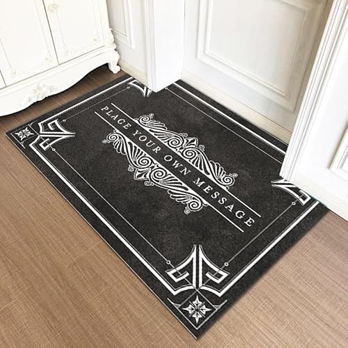 YongXinMY Moderner Eingangs-Teppich – luxuriöse, minimalistische Fußmatte, rutschfest, saugfähig, dünner Druck, Eingangsteppich, waschbar, für drinnen und draußen, kleine Matte für Zuhause, Flur von YongXinMY