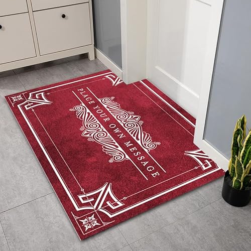 YongXinMY Moderner Eingangs-Teppich – luxuriöse, minimalistische Fußmatte, rutschfest, saugfähig, dünner Druck, Eingangsteppich, waschbar, für drinnen und draußen, kleine Matte für Zuhause, Flur von YongXinMY