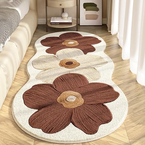 YongXinMY Süße Blumen-Badematte – Kunst-Kaschmir, Blumenform, dekorativer Überwurf, Decke, weich, saugfähig, rutschfest, langlebig, Teppich für Nachttisch, Sofa, Couchtisch, Erkerfenster, Boden (Stil YongXinMY Süße Blumen-Badematte – Kunst-Kaschmir, Blumenform, dekorativer Überwurf, Decke, weich, saugfähig, rutschfest, langlebig, Teppich für Nachttisch, Sofa, Couchtisch, Erkerfenster, Boden (Stil von YongXinMY