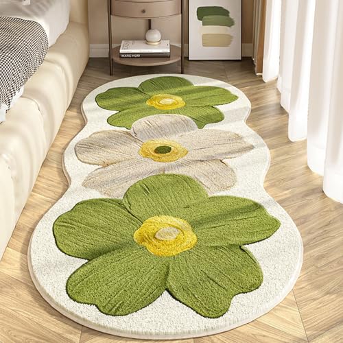 YongXinMY Süße Blumen-Badematte – Kunst-Kaschmir, Blumenform, dekorativer Überwurf, Decke, weich, saugfähig, rutschfest, langlebig, Teppich für Nachttisch, Sofa, Couchtisch, Erkerfenster, Boden (Stil YongXinMY Süße Blumen-Badematte – Kunst-Kaschmir, Blumenform, dekorativer Überwurf, Decke, weich, saugfähig, rutschfest, langlebig, Teppich für Nachttisch, Sofa, Couchtisch, Erkerfenster, Boden (Stil von YongXinMY