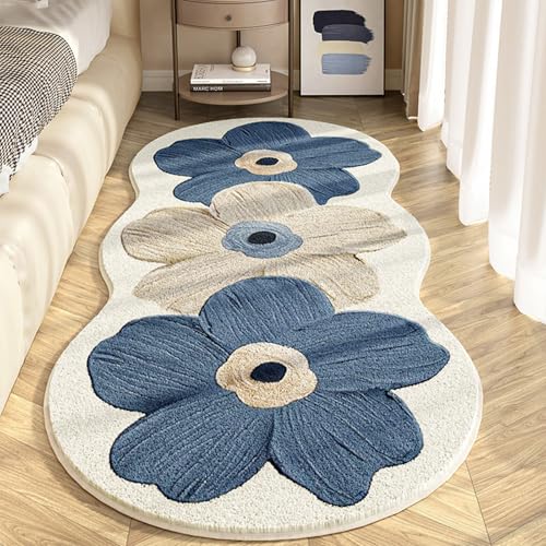 YongXinMY Süße Blumen-Badematte – Kunst-Kaschmir, Blumenform, dekorativer Überwurf, Decke, weich, saugfähig, rutschfest, langlebig, Teppich für Nachttisch, Sofa, Couchtisch, Erkerfenster, Boden (Stil YongXinMY Süße Blumen-Badematte – Kunst-Kaschmir, Blumenform, dekorativer Überwurf, Decke, weich, saugfähig, rutschfest, langlebig, Teppich für Nachttisch, Sofa, Couchtisch, Erkerfenster, Boden (Stil von YongXinMY