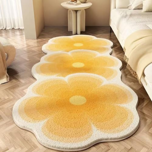 YongXinMY Süße Blumen-Badematte – Kunst-Kaschmir, Blumenform, dekorativer Überwurf, Decke, weich, saugfähig, rutschfest, langlebig, Teppich für Nachttisch, Sofa, Couchtisch, Erkerfenster, Boden (Stil YongXinMY Süße Blumen-Badematte – Kunst-Kaschmir, Blumenform, dekorativer Überwurf, Decke, weich, saugfähig, rutschfest, langlebig, Teppich für Nachttisch, Sofa, Couchtisch, Erkerfenster, Boden (Stil von YongXinMY
