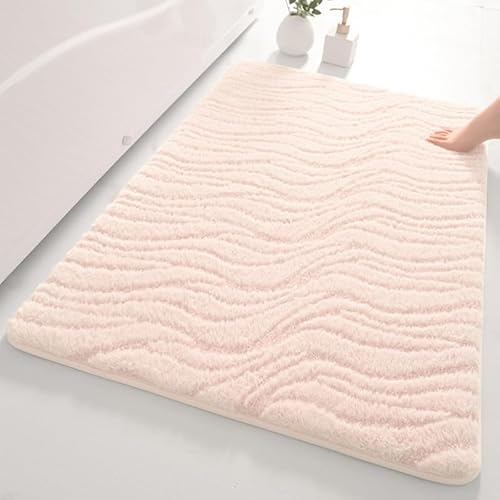 YongXinMY Verdickte, saugfähige Badezimmerteppiche, minimalistischer Stil, Wellenstrukturmatte, weiche Plüsch-Oberfläche, rutschfeste Unterseite, für Dusche, WC, Eingangsbereich, Küche, Innenbereich YongXinMY Verdickte, saugfähige Badezimmerteppiche, minimalistischer Stil, Wellenstrukturmatte, weiche Plüsch-Oberfläche, rutschfeste Unterseite, für Dusche, WC, Eingangsbereich, Küche, Innenbereich von YongXinMY