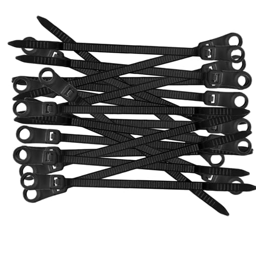 Drahtbinder | Multifunktionale Nylon-Kabelbinder mit Schraubenloch | 100 x wiederverwendbare Drahtbefestigungen, Kabelmanagementwerkzeug für Zuhause, Studio, Werkstatt Drahtbinder | Multifunktionale Nylon-Kabelbinder mit Schraubenloch | 100 x wiederverwendbare Drahtbefestigungen, Kabelmanagementwerkzeug für Zuhause, Studio, Werkstatt von Yongany