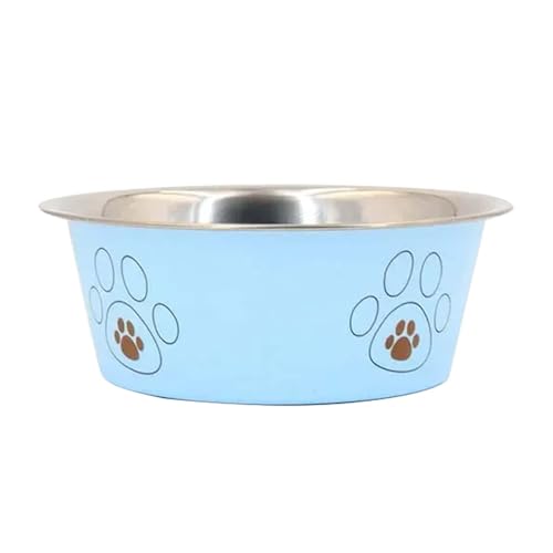 Edelstahl Futternapf - Cartoon Fußabdruck Katzenfutter Schüssel - Rostfreie Hundenäpfe Haustier Futternäpfe Futternäpfe für Futter und Wasser Edelstahl Futternapf - Cartoon Fußabdruck Katzenfutter Schüssel - Rostfreie Hundenäpfe Haustier Futternäpfe Futternäpfe für Futter und Wasser von Yongany