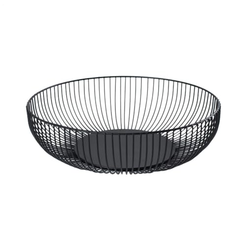 Eisen-Obstkorb mit hohlem Design, dekorative Obstschale aus Metall, Snack-Organizer für Küche, Esszimmer, Wohnzimmer, umweltfreundliche Farbe, geschweißte, stabile Struktur, schwarz, klein, große Eisen-Obstkorb mit hohlem Design, dekorative Obstschale aus Metall, Snack-Organizer für Küche, Esszimmer, Wohnzimmer, umweltfreundliche Farbe, geschweißte, stabile Struktur, schwarz, klein, große von Yongany