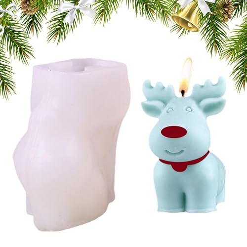 Elchförmige Kerzenform, Elch-Antihaft-Silikonformen, wiederverwendbare Weihnachtskerzenform, Silikonformen, handgefertigte Weihnachtswachsformen für Weihnachtsfeiern, Dekoration Elchförmige Kerzenform, Elch-Antihaft-Silikonformen, wiederverwendbare Weihnachtskerzenform, Silikonformen, handgefertigte Weihnachtswachsformen für Weihnachtsfeiern, Dekoration von Yongany
