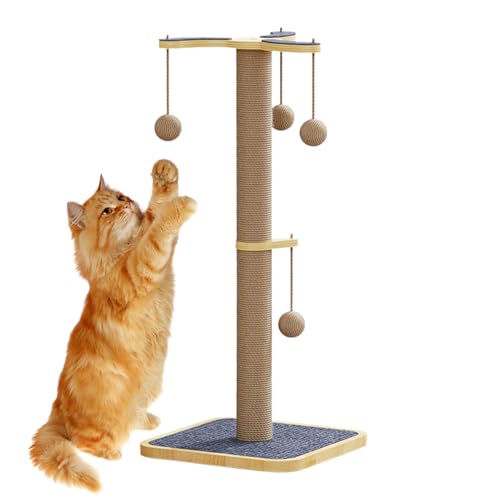 - Hoher Katzenkratzbaum Kratzturm | Turm Möbelschutz mit Ball für Kätzchen Klettern Training Bereicherung Couch Teppich Boden Wandmatte - Hoher Katzenkratzbaum Kratzturm | Turm Möbelschutz mit Ball für Kätzchen Klettern Training Bereicherung Couch Teppich Boden Wandmatte von Yongany
