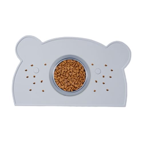 Katzenfuttermatte – Hunde-Futtermatte mit erhöhten Kanten, waschbare, rutschfeste Silikonschale, Bärenförmiger Schutz für den Innen- und Außenbereich, Bodenfutterbox Katzenfuttermatte – Hunde-Futtermatte mit erhöhten Kanten, waschbare, rutschfeste Silikonschale, Bärenförmiger Schutz für den Innen- und Außenbereich, Bodenfutterbox von Yongany
