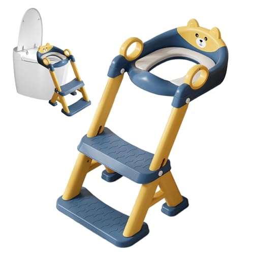 Kinder-Töpfchensitz für Toilette | Trainingstoilette mit Tritthocker höhenverstellbar | Faltbarer Kindertrainer mit Spritzschutz für Kleinkinder Kinder-Töpfchensitz für Toilette | Trainingstoilette mit Tritthocker höhenverstellbar | Faltbarer Kindertrainer mit Spritzschutz für Kleinkinder von Yongany