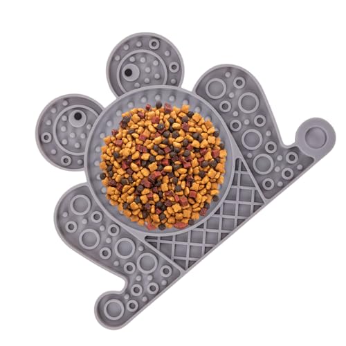 Leckmatte für Hunde | Silikon-Saugnäpfe Futtermatte in Froschform, rutschfeste Platte, sensorischer interaktiver Spaß für drinnen und draußen Leckmatte für Hunde | Silikon-Saugnäpfe Futtermatte in Froschform, rutschfeste Platte, sensorischer interaktiver Spaß für drinnen und draußen von Yongany