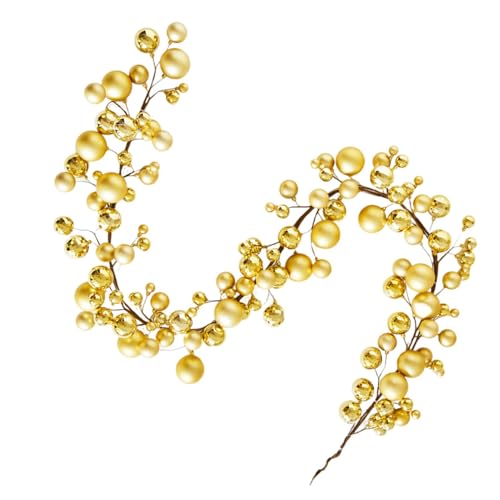 Ornament-Kugelgirlande | Heimdekorationskranz – 1,8 m lange Weihnachtsdekoration, Kugelgirlande, bruchsichere Kugel-Ornament-Kugeln für Urlaub, Hochzeitsdekoration Ornament-Kugelgirlande | Heimdekorationskranz – 1,8 m lange Weihnachtsdekoration, Kugelgirlande, bruchsichere Kugel-Ornament-Kugeln für Urlaub, Hochzeitsdekoration von Yongany