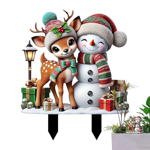 Weihnachtspieße für den Hof | 2D-Acryl-dekorative Weihnachtsstecker – dekorative Gartenfreude für Urlaub, Neujahr, Heimdekoration Weihnachtspieße für den Hof | 2D-Acryl-dekorative Weihnachtsstecker – dekorative Gartenfreude für Urlaub, Neujahr, Heimdekoration von Yongany