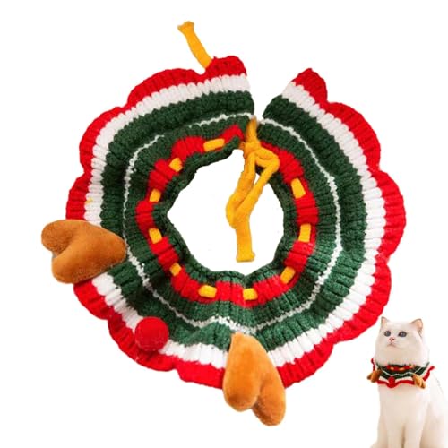 Winter-Hundehalsband – Elchgeweih-Design, Herbst-Weihnachtshunde-Halswärmer, Winterfest, Welpen, gestricktes Halsband, Herbst-Kätzchen-Wärmer Schal für große Katzen Winter-Hundehalsband – Elchgeweih-Design, Herbst-Weihnachtshunde-Halswärmer, Winterfest, Welpen, gestricktes Halsband, Herbst-Kätzchen-Wärmer Schal für große Katzen von Yongany