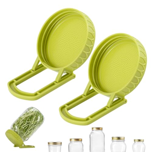 Yongany Keimdeckel mit breiter Öffnung, multifunktionaler Keimdeckel mit Halterung für Brokkoli, Alfalfa, Bohnen, Gartenarbeit Yongany Keimdeckel mit breiter Öffnung, multifunktionaler Keimdeckel mit Halterung für Brokkoli, Alfalfa, Bohnen, Gartenarbeit von Yongany