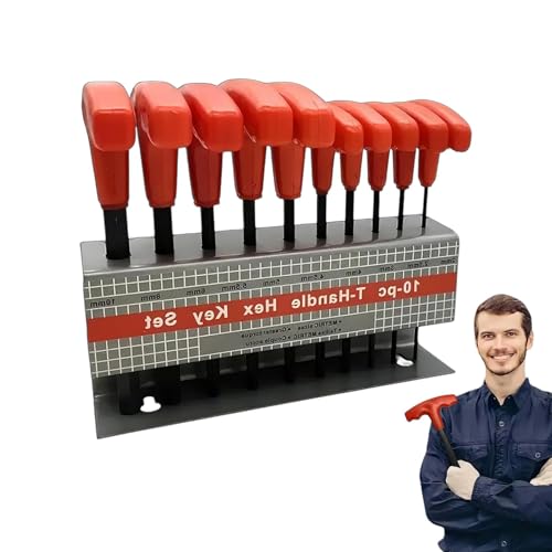 Yongany Sechskantschlüssel-Set – Schlüssel-Set mit T-Griff, metrisches Schlüssel-Set, Mehrzweck-Schraubenschlüssel-Set, Standardschlüssel für mechanische Reparaturen zu Hause und im Auto von Yongany