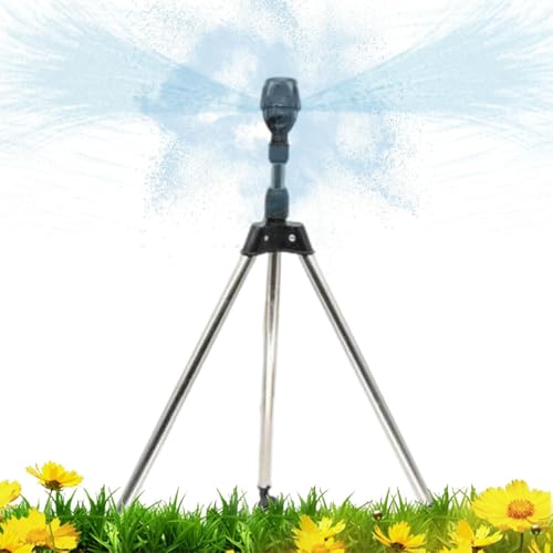 Yongmcxhhj, Kopf-Stativ-Schlauch-Sprinkler, 360 Grad drehbarer Sprinkler, 60 x 10 x 10 cm, anhebbares und faltbares Design, automatisches Bewässerungssystem für Gartenarbeit Yongmcxhhj, Kopf-Stativ-Schlauch-Sprinkler, 360 Grad drehbarer Sprinkler, 60 x 10 x 10 cm, anhebbares und faltbares Design, automatisches Bewässerungssystem für Gartenarbeit von Yongmcxhhj