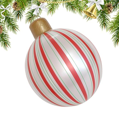 Yongmcxhhj Aufblasbare Weihnachtskugel Deko | Aufblasbare Gartenball Deko,PVC Großdekoration Für Garten Weihnachtsdekoration Winter von Yongmcxhhj