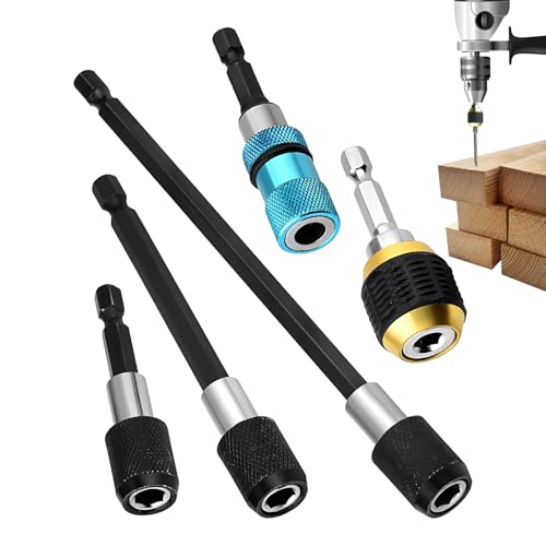 Yongmcxhhj Bohradapter Für Stecknüsse - 6,3 Mm Sechskant-Verlängerung - 5 Stücke Schnellwechsel-Bohradapter Für Elektroinstallation Klempnerei Garage Kfz-Reparatur Haushalt Handwerk von Yongmcxhhj