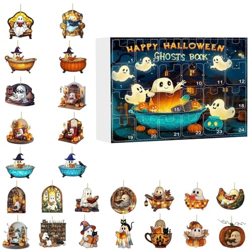 Yongmcxhhj Halloween Countdown Kalender,Halloween -Deko Kalender | Deko Ornament für Fensterbank Kamin Baum Wand von Yongmcxhhj