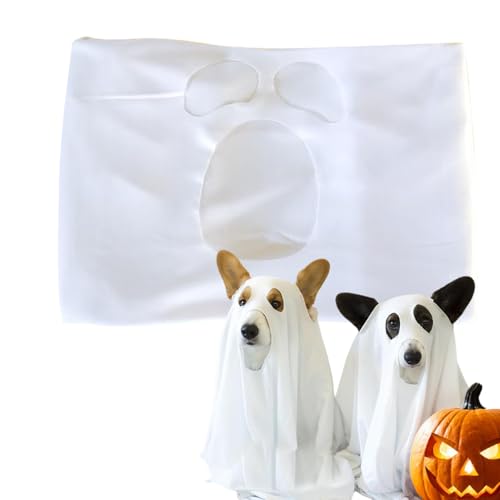Yongmcxhhj Kostüm Hund 75x120 cm Halloween Hundekostüm Kostüme Für Hunde Halloween G-eister Haustier Umhang Für Hunde Und Katzen von Yongmcxhhj