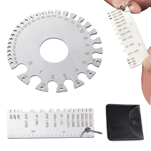 Yongmcxhhj Metall Drahtdickenmessgerät | Draht Blech Dickenmesser,Doppelseitiges Messwerkzeug für Enthusiasten, Profis, Heimwerker & Kfz-Mechaniker Yongmcxhhj Metall Drahtdickenmessgerät | Draht Blech Dickenmesser,Doppelseitiges Messwerkzeug für Enthusiasten, Profis, Heimwerker & Kfz-Mechaniker von Yongmcxhhj