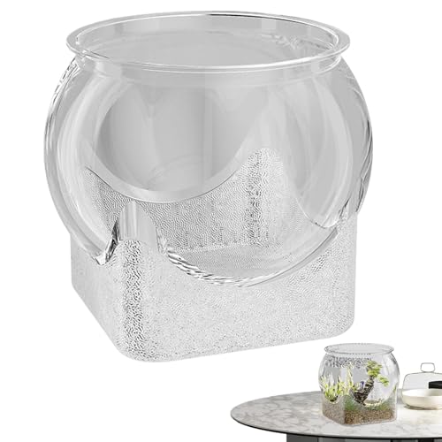 Yongmcxhhj Rundes Aquarium Clear Fish Bowl Kugelaquarium Lange Anhaltende Dekorative Aquarien Fischschüssel Display Leicht Zu Reinigen Für Betta -Fische, Kleine Wasserpflanzen Und Wohnkultur von Yongmcxhhj