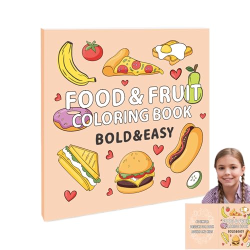 Yongmcxhhj Snack Malbuch | Früchte Malbuch,40 Blatt Obst Snack Cartoon Graffiti Für Familie Jugendliche Kinder Alle Altersgruppen Erwachsene von Yongmcxhhj