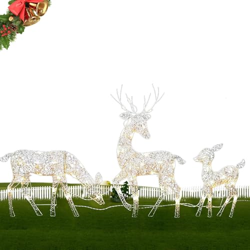 Yongmcxhhj Weihnachtsbeleuchtung Aussen Rentier Rentier Familie Beleuchtet Aussen WasserabweisendeIm Freien Stehende Elchverzierung Für Hof Rasengarten Yongmcxhhj Weihnachtsbeleuchtung Aussen Rentier Rentier Familie Beleuchtet Aussen WasserabweisendeIm Freien Stehende Elchverzierung Für Hof Rasengarten von Yongmcxhhj