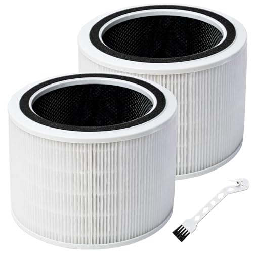 2 Stück Ersatzfilter kompatibel für LEVOIT Core 200S, Core 200-RF Filter Luftreiniger,3-in-1-Vorfilter, Filter & Aktivkohlefilter,Weiß von Yonice