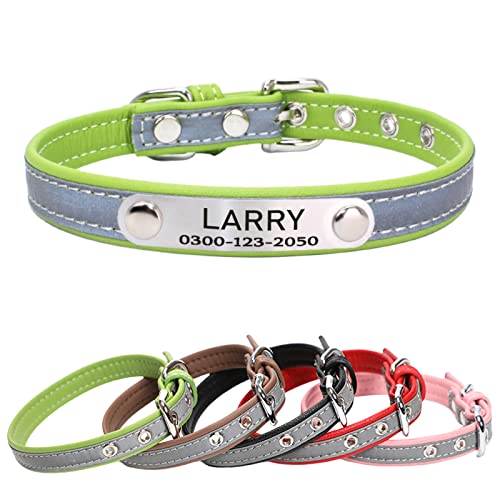 Yonsbox Mikrofaser Reflektierend Katzenhalsband Hundehalsbänder Personalisierte mit Namen und Telefonnummer Katzen Welpen Halsbänder für Kleine Mittlere Große Hunde 2,5CM Breit Verstellbar 38-46CM Yonsbox Mikrofaser Reflektierend Katzenhalsband Hundehalsbänder Personalisierte mit Namen und Telefonnummer Katzen Welpen Halsbänder für Kleine Mittlere Große Hunde 2,5CM Breit Verstellbar 38-46CM von Yonsbox