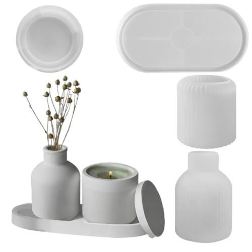 Yonuaret Blumentopf Gießform Für Harz - Handgefertigte Pflanzenkübel Gießformen - Ton Formwerkzeuge Als Tischdekoration Für Schule Studierzimmer Schlafzimmer Wohnung Home Office Studentenwohnheim von Yonuaret