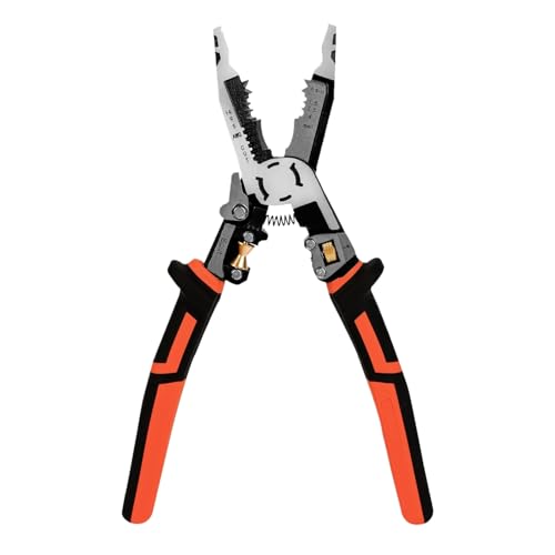 Yonuaret Elektrischer Kabelabisolierer,Manuelle Abisolier- und Crimpzange mit Schneider für Kabel - Ergonomisches Handwerkzeug zum Crimpen und Abisolieren für Elektriker Heimwerker Yonuaret Elektrischer Kabelabisolierer,Manuelle Abisolier- und Crimpzange mit Schneider für Kabel - Ergonomisches Handwerkzeug zum Crimpen und Abisolieren für Elektriker Heimwerker von Yonuaret