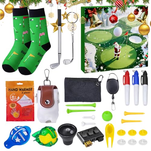 Yonuaret Golf Adventskalender Mit 24 Tagen | Feiertagskalender | Golfschläger Bälle Tees Zettelhalter für Männer Jugendliche Erwachsene Jungs Yonuaret Golf Adventskalender Mit 24 Tagen | Feiertagskalender | Golfschläger Bälle Tees Zettelhalter für Männer Jugendliche Erwachsene Jungs von Yonuaret
