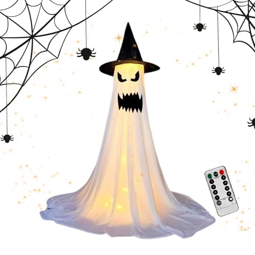 Yonuaret Halloween-Deko Für Draußen | Leuchtende Outdoor Geister Deko,Große Horrordekoration Für Rasen Friedhof Gruselhaus von Yonuaret