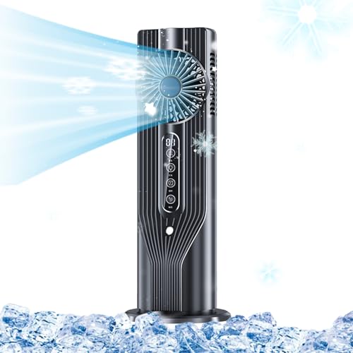 Yonuaret Humidifier Fan | Persönlicher Ventilator Mit Zerstäuber Für Schreibtisch | 6-stufiger Verdunstungs Lüfter mit 100ml Wassertank für Innenbereich Außenbereich Büro Camping von Yonuaret