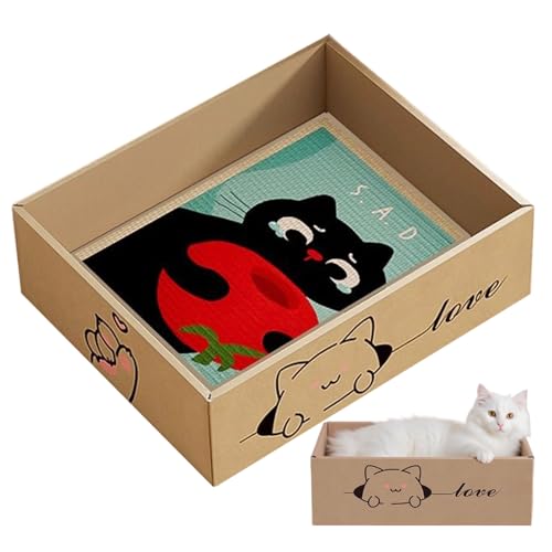 Yonuaret Katzenkratzbrett - Krallenpflege Pad Für Katzen - Kratzspielzeug Aus Wellpappe Anti-Kratz Möbelschutz Und Langeweile Abbau Für Haustiere Yonuaret Katzenkratzbrett - Krallenpflege Pad Für Katzen - Kratzspielzeug Aus Wellpappe Anti-Kratz Möbelschutz Und Langeweile Abbau Für Haustiere von Yonuaret