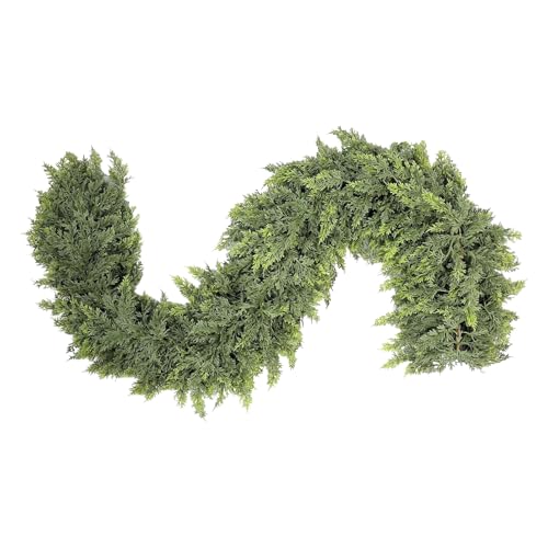 Yonuaret Künstliche Weihnachts Rankengirlande - Naturgetreue Grüne Dekoration Für Zuhause,Wiederverwendbarer Weihnachts Party Rankenschmuck Für Türgriffe Kamin Treppen Innen Außen von Yonuaret