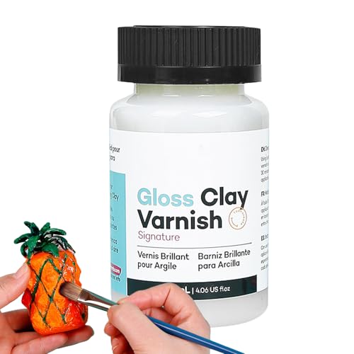 Yonuaret Modellierton Glanz | 120ml Hochglanz-Versiegelung Für Ton & Keramik | Für Heimstudio Verhindert Rissbildung Wasserdichte Bastelhilfe Für Ölmalerei Gips Keramik & Holz von Yonuaret