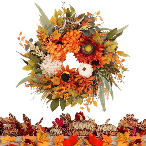 Yonuaret Thanksgiving Herbst- Kunstbeeren Erntedank,Landhausstil Dekoratives Willkommensschild Saisonale Erntedekoration Für Außenbereich Innenbereich Tür Fenster Wand Yonuaret Thanksgiving Herbst- Kunstbeeren Erntedank,Landhausstil Dekoratives Willkommensschild Saisonale Erntedekoration Für Außenbereich Innenbereich Tür Fenster Wand von Yonuaret