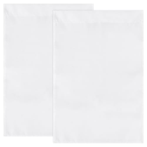 Yoodelife Leere Gartenflaggen, 30,5 x 45,7 cm DIY weißer Rasen dekorative Flagge Polyester Banner Flagge für Outdoor Garten Home Party Innenhof Urlaub Festival Dekoration, 2 Stück von Yoodelife