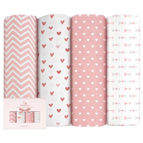 Yoofoss 4er Pack Baby Pucktuch 120x120 cm Mullwindeln aus Baumwolle und Bambus Wickeltuch Swaddle Decke Tücher als Babydecke Puckdecke Mulltücher Badetuch Wickeldecke Yoofoss 4er Pack Baby Pucktuch 120x120 cm Mullwindeln aus Baumwolle und Bambus Wickeltuch Swaddle Decke Tücher als Babydecke Puckdecke Mulltücher Badetuch Wickeldecke von Yoofoss