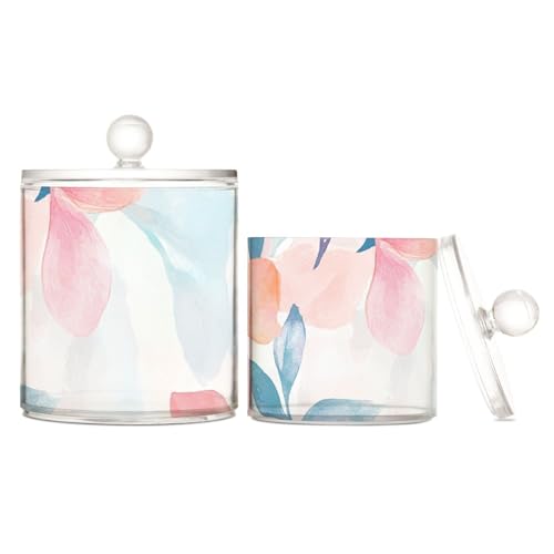 Yoogain Aufbewahrungsbehälter für Aquarell-Kunstblumen, Kunststoff, mit Deckel, Büroutensilien, dekorativer Aufbewahrungsbehälter für Wattestäbchen, Wattepads, Zahnseide-Picker, Büroklammern, 2 Stück Yoogain Aufbewahrungsbehälter für Aquarell-Kunstblumen, Kunststoff, mit Deckel, Büroutensilien, dekorativer Aufbewahrungsbehälter für Wattestäbchen, Wattepads, Zahnseide-Picker, Büroklammern, 2 Stück von Yoogain