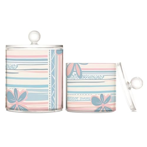 Yoogain Aufbewahrungsboxen aus Kunststoff im Boho-Stil mit Deckel, dekorative Zahnseide-Aufbewahrungsdose für Wattestäbchen, Wattepads, Zahnseide-Picker, Büroklammern, 2 Stück Yoogain Aufbewahrungsboxen aus Kunststoff im Boho-Stil mit Deckel, dekorative Zahnseide-Aufbewahrungsdose für Wattestäbchen, Wattepads, Zahnseide-Picker, Büroklammern, 2 Stück von Yoogain
