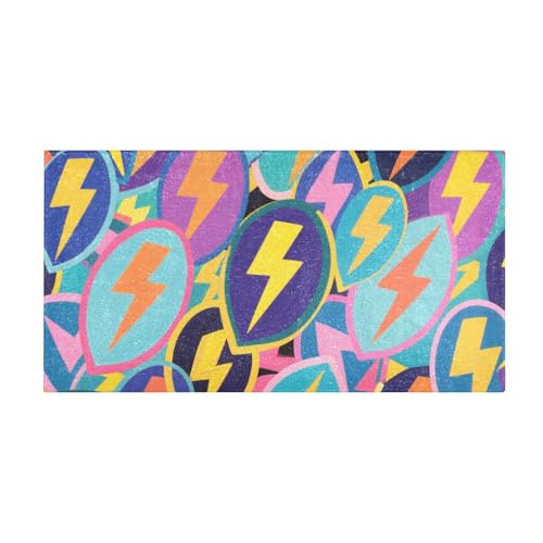 Yoogain Bunte Cartoon-Lightning-Matte für Kinder, weiche Badematte für Waschraum, Zubehör, 99,1 x 50,8 cm von Yoogain