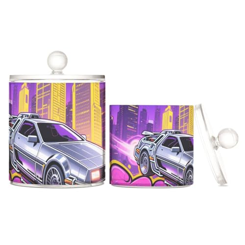 Yoogain Graffiti Lightning Building Car Purple Clear Plastic Candy Organizer Storage with lid Dresser Essentials Decorative storage bins for Wattestäbchen, Wattepads, Zahnseide-Picker, Büroklammern, 2 Yoogain Graffiti Lightning Building Car Purple Clear Plastic Candy Organizer Storage with lid Dresser Essentials Decorative storage bins for Wattestäbchen, Wattepads, Zahnseide-Picker, Büroklammern, 2 von Yoogain