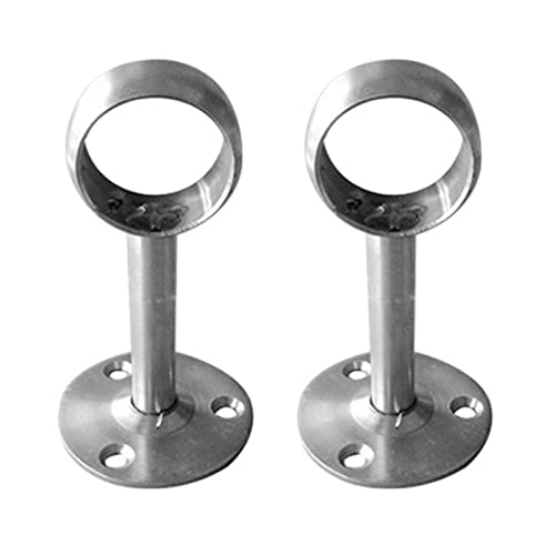 2pcs Heavy Duty Stange Socket Flanschhalter Edelstahl Garderobe Stangenhalterung Vorhang Deckenhalterhalterungsklasse Flanschstangenhalter Schrank Stange 2pcs Heavy Duty Stange Socket Flanschhalter Edelstahl Garderobe Stangenhalterung Vorhang Deckenhalterhalterungsklasse Flanschstangenhalter Schrank Stange von Yooghuge